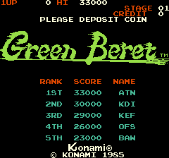 Green Beret Title Screen